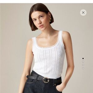J. Crew Pointelle Cotton Tank
